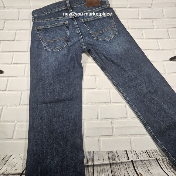 Hollister Jeans Mens 30x32 Blue The Hollister Classic Straight Distressed - Picture 3 of 10